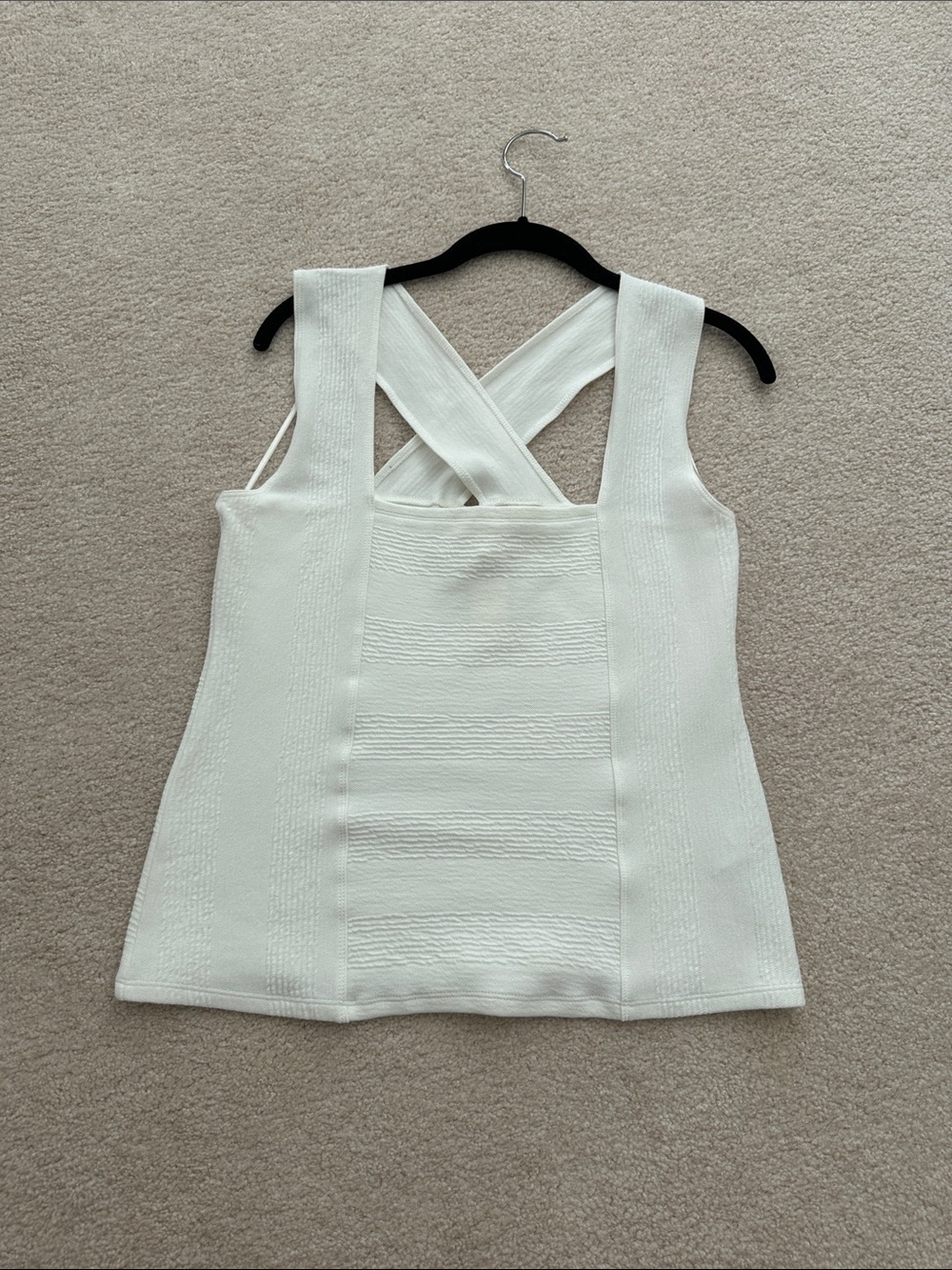 Maeve Ivory Crisscross Back Tank Top